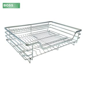 Giá xoong nồi bát đĩa nan dẹt Inox mạ BossEU BS600N