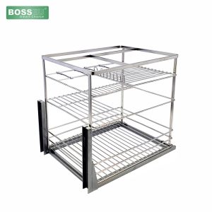 GIÁ GIA VỊ INOX NAN DẸT MẠ CROM BOSSEU BS140G