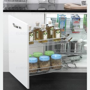 Giá liên hoàn EuroGold EPS102 (phải) nan inox 304 ray giảm chấn