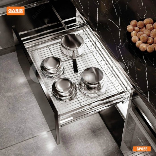 gp02e 8584 - Giá xoong nồi cánh kéo nan vuông Garis GP02.90E gp02e 8584 - Giá xoong nồi cánh kéo nan vuông Garis GP02.90E