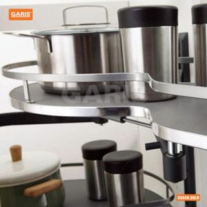 gs03n90l 2 8131 - Giá xoay 1/2 hình chiếc lá đáy gỗ GARIS GS03N.90L/R