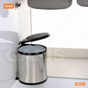 Thùng rác tròn inox 7 lít cánh mở GARIS GW05.07