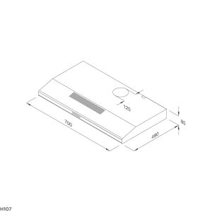 h107 - Máy hút khử mùi classic Malloca H107