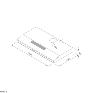 h107 b - Máy hút khử mùi classic Malloca H107B