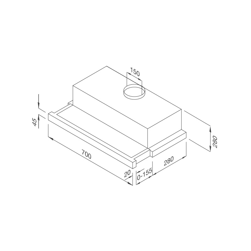 h204 1 - Máy hút mùi âm tủ Malloca H204.7 h204 1 - Máy hút mùi âm tủ Malloca H204.7