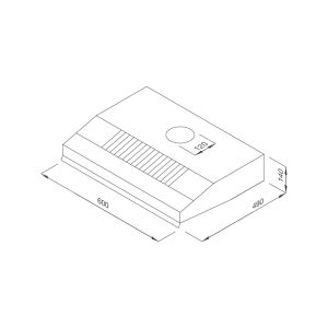 h342 2 - Máy hút khử mùi classic Malloca H342.6 NEW