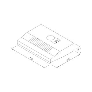 h392 - Máy hút khói, khử mùi Malloca classic H392.7B