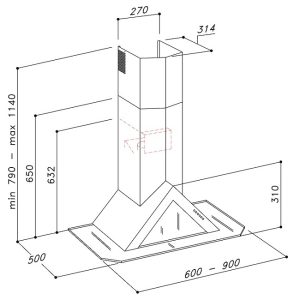 hera 1 1 - MÁY HÚT MÙI ÁP TƯỜNG DUDOFF HERA