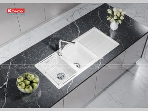hinh anh chau rua chen konox granite sink phoenix 1160 silver - CHẬU RỬA CHÉN KONOX GRANITE SINK PHOENIX 1160 SILVER