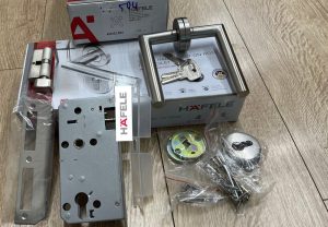hinh thuc te san pham hafele 499 - [SALE 28%] Bộ tay nắm gạt cửa đi DIY Hafele 499.62.504