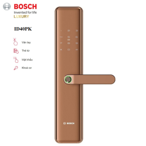 Khóa Cửa Vân Tay BOSCH ID40PK Vàng Đồng