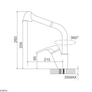 k119t4 - Vòi Chậu rửa chén Malloca K119T4