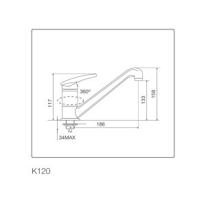 k120 - Vòi Chậu rửa chén Malloca K120