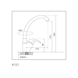 k121 - Vòi Chậu rửa chén Malloca K121