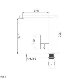 k130 s - Vòi rửa chén Malloca K130-S