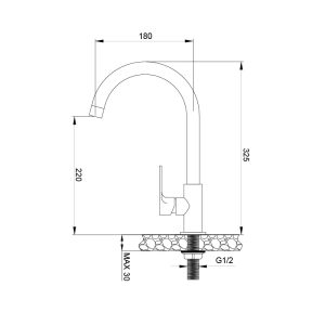 k1603cl - Vòi rửa chén Malloca K1603CL