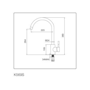 k569s - Vòi Chậu rửa chén Malloca K569-S