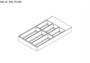 Khay chia muỗng nĩa Hafele 300mm Màu xám 556.70.040