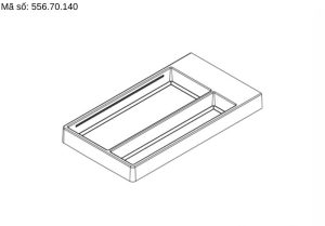 Khay chia muỗng nĩa Hafele 300mm Màu xám 556.70.140
