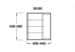 Khay chia hộc tủ Hafele 500mm 556.53.550