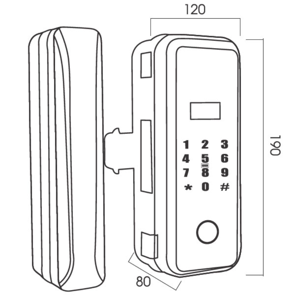 khoa cua kinh kassler kl 569 app remote 3 - Khóa cửa kính Kassler KL-569 APP, REMOTE tiêu chuẩn Đức Khóa cửa kính Kassler KL-569 APP, REMOTE tiêu chuẩn Đức