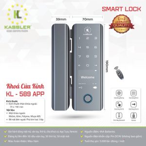khoa cua kinh kassler kl 589 app - Khóa cửa kính Kassler KL-589 APP tiêu chuẩn Đức