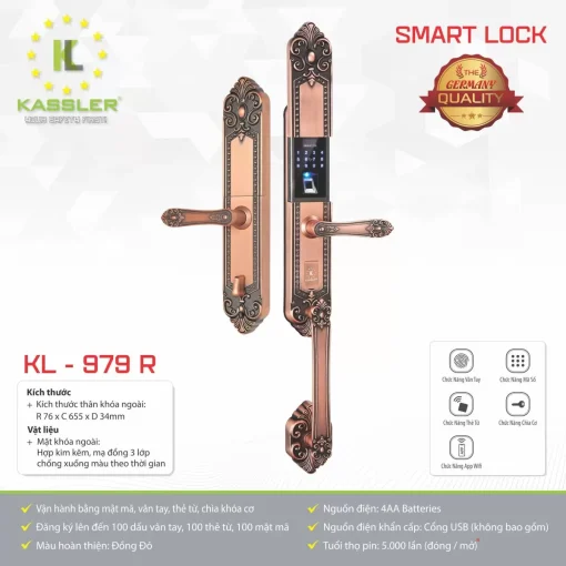 khoa dai sanh kassler kl 979 r app tieu chuan duc 5 - Khóa đại sảnh Kassler KL-979 R APP tiêu chuẩn Đức