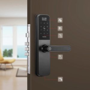 khoa dien tu bauma bm610 hinh minh hoa 3 1 - Khóa điện tử vân tay BAUMA BM610 Thân khóa lớn 912.20.391