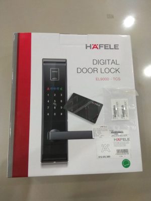 khoa dien tu el9000 912 - Khóa điện tử vân tay Häfele EL9000-TCS Màu xám 912.05.360
