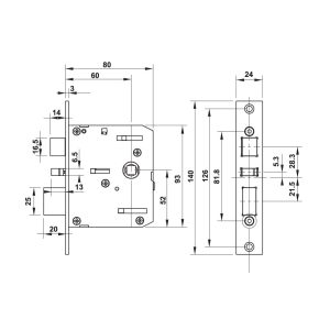 khoa dien tu hafele dl7100 912 1 - Khóa điện tử vân tay Hafele DL7100 912.05.498