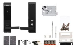khoa dien tu hafele el7900 tcb 912 4 - [SALE 35%] Khóa điện tử Hafele EL7900-TCB màu đen thân nhỏ 912.05.640