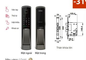 [SALE 31%] Khóa điện tử vân tay Häfele EL9500-TCS 912.05.353 Màu Vàng