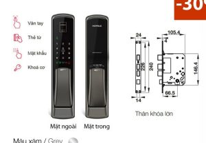 Khóa điện tử vân tay Häfele EL9500-TCS 912.05.315 Màu Xám