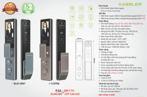 khoa dien tu kassler kl 889 cnc coffee4 - Khóa điện tử Kassler KL-889 CNC Coffee APP, Face ID tiêu chuẩn Đức