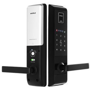 khoa dien tu van tay hafele el9000 tcs 912 1 - [SALE 31%] Khóa điện tử vân tay Hafele EL9000-TCS Màu đen 912.05.378