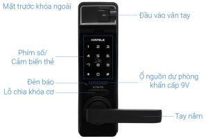 khoa van tay hafele el7700 tcs 912 2 - Khóa điện tử vân tay Hafele EL7700-TCS 912.05.584 – Thân khóa lớn