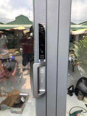 khoa van tay kassler kl 599 cnc 01 grey 3 - Khóa vân tay cửa nhôm Kassler KL-599 CNC-01 GREY APP, Face ID tiêu chuẩn Đức