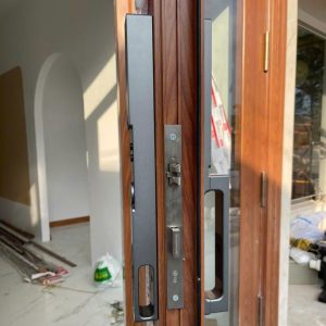 khoa van tay kassler kl 599 cnc vf grey 2 - Khóa vân tay cửa nhôm Kassler KL-599 CNC-VF Grey App tiêu chuẩn Đức