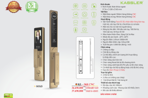 khoa van tay kassler kl 968 cnc gold app remote - Khóa vân tay Kassler KL-968 CNC GOLD APP + REMOTE tiêu chuẩn Đức