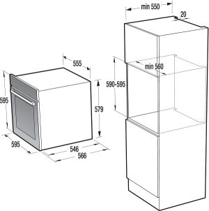 kich thuoc am lo nuong gorenje starck - Lò nướng Gorenje BO747ST
