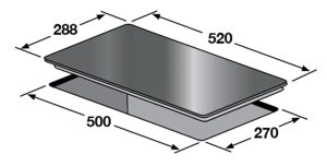 kich thuoc bep dien domino kaff kf 330dc - Bếp điện Kaff KF-330DC