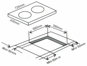 kich thuoc bep dien tu arber ab 688it - Bếp điện từ Arber AB-688IT