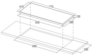 kich thuoc bep dien tu bauer be 328se - Bếp điện từ Bauer BE-328SE