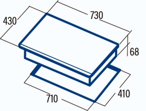 kich thuoc bep dien tu cata it 7002 bk - Bếp điện từ Cata IT 7002 BK