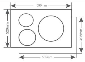 kich thuoc bep dien tu ebox eb ir06 - Bếp điện từ Ebox EB-IR06
