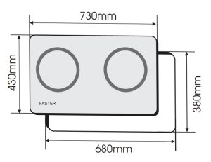 kich thuoc bep dien tu faster fs 688ih - Bếp điện từ Faster FS 688HI