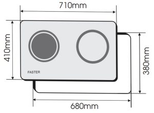 kich thuoc bep dien tu faster fs 712hi - Bếp điện từ Faster FS 712HI