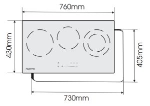 kich thuoc bep dien tu faster fs 713hi - Bếp điện từ Faster FS 713HI