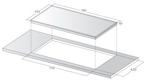 kich thuoc bep dien tu latino ih 882 plus - Bếp điện từ Latino LT IH-882Plus