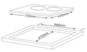 kich thuoc bep dien tu teka hic 7322s - Bếp điện từ Teka HIC 7322S